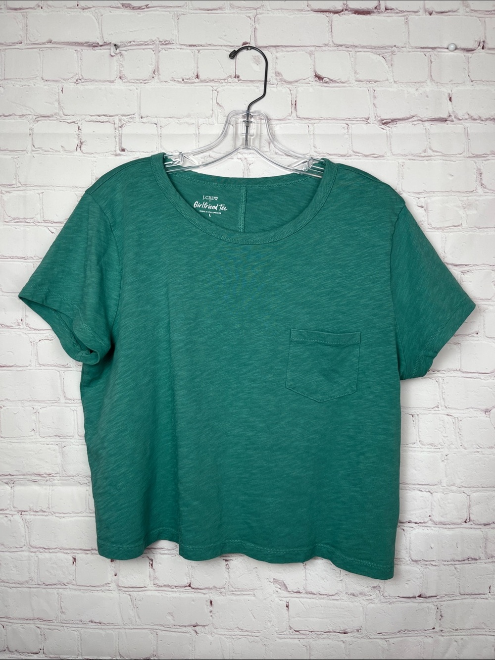 J.Crew Factory Cropped Pocket Girlfriend Tee